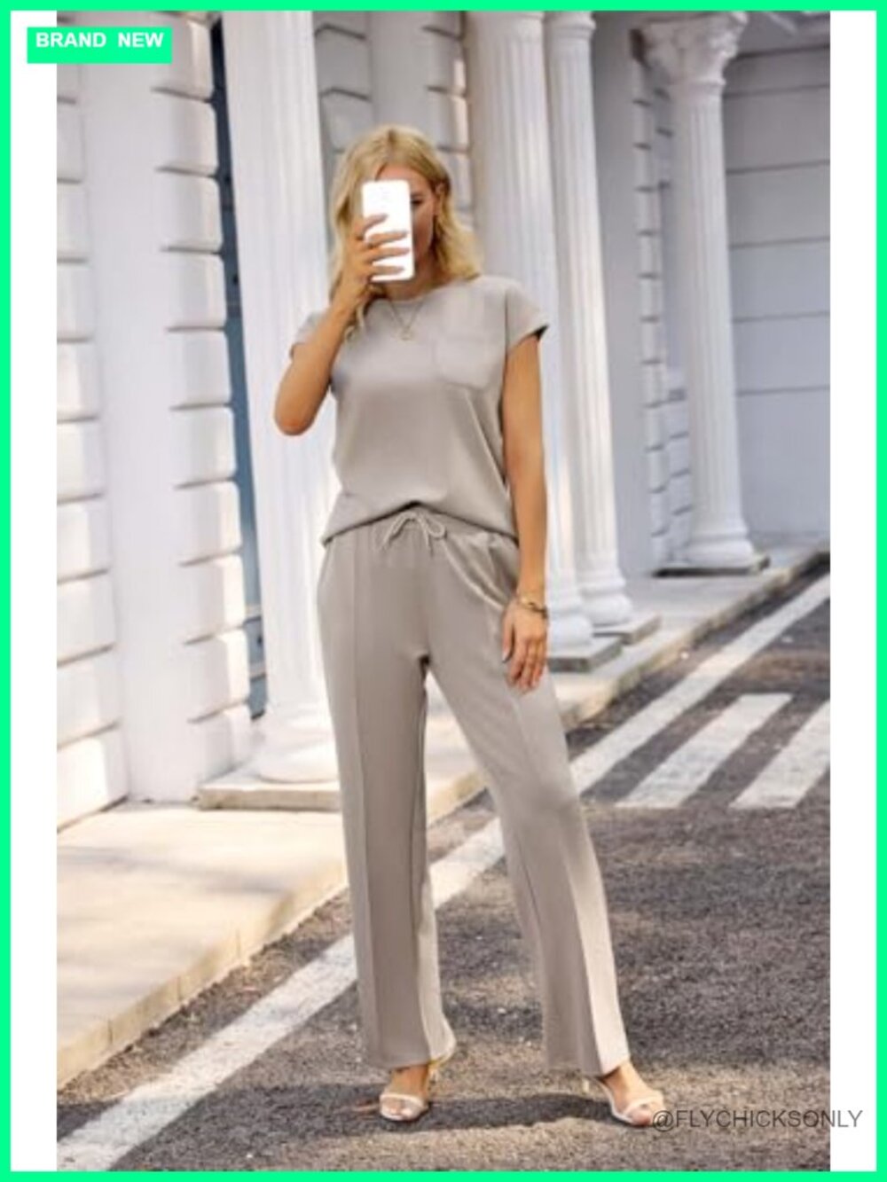Women's 2 Piece Lounge Set Summer Casual Outfit - Picture 3 of 6